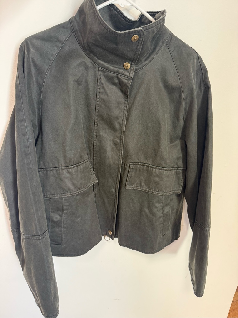 Mango Dark Olive Utility Jacket with Patch Pockets - Picture 7 of 9
